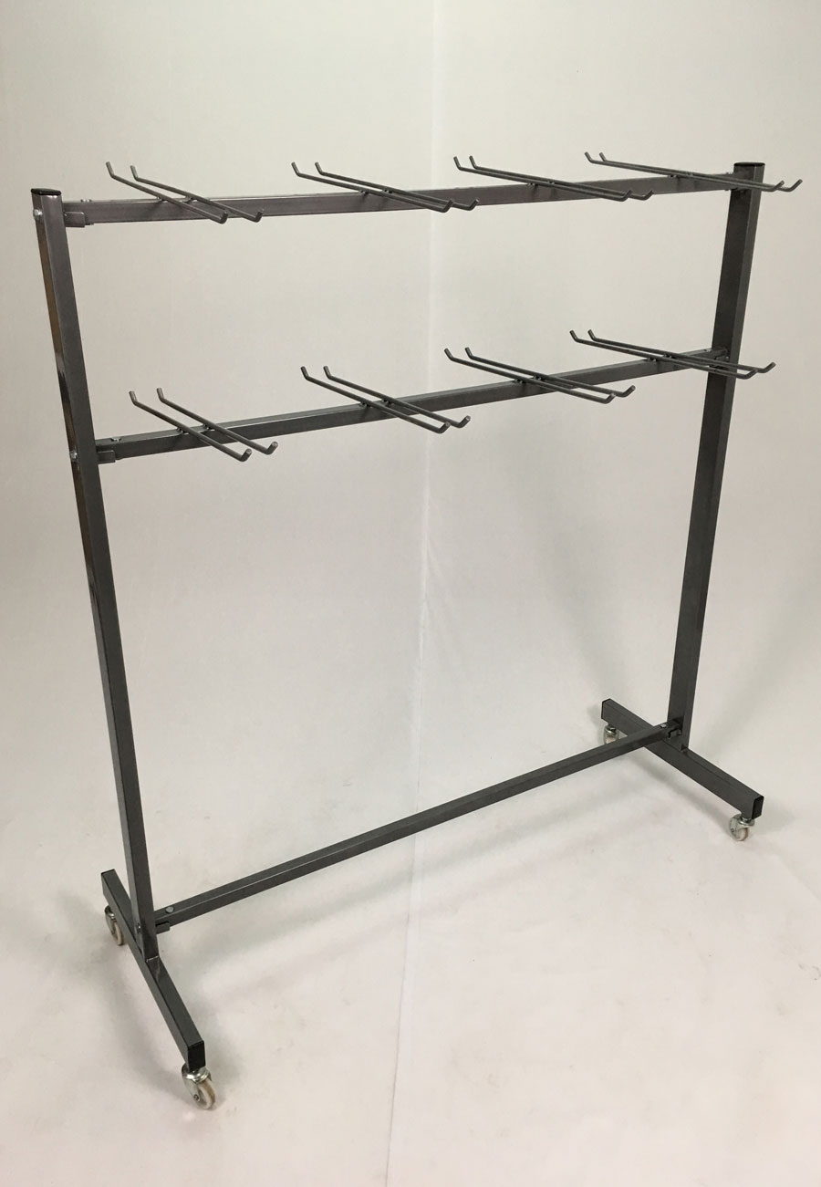 Broom Rack w Hook & Roller 