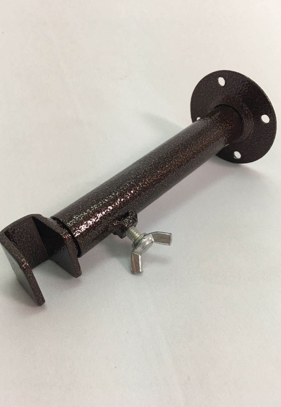 Wall Bracket w Sq Bar Holder 